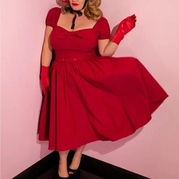Micheline pitt Vixen Swing Dress in Red - Picture 3 of 8